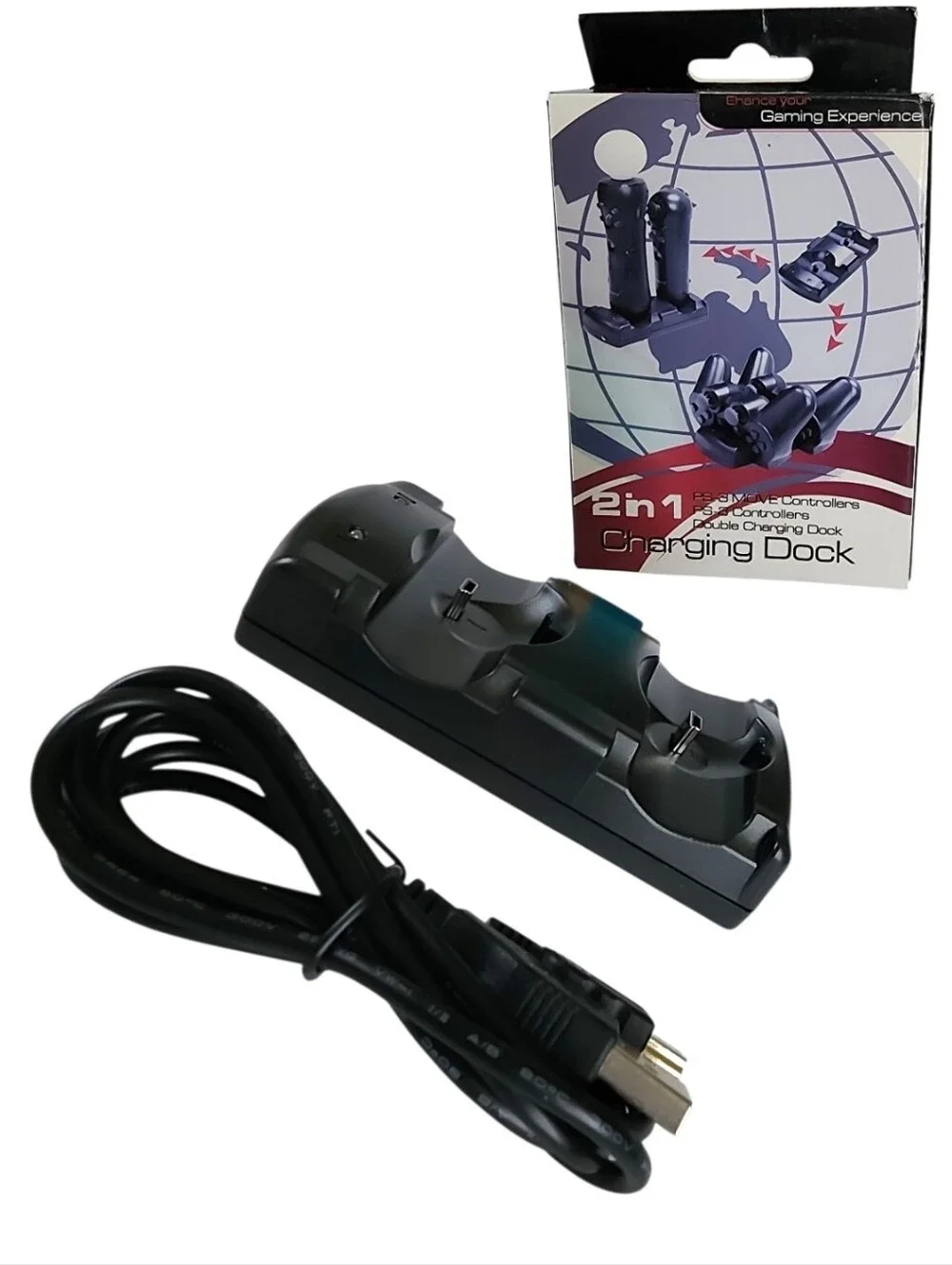 2-in-1 charging dock for PlayStation 3, Move and DualShock controllers